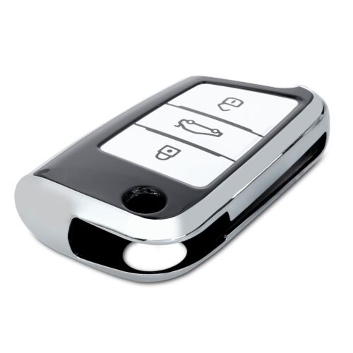 Husa Cheie Auto pentru VW, 3 Butoane, Silicon, Silver, 48037.35 fotografia produsului View 2 L