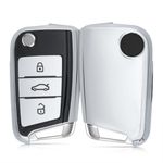 Husa Cheie Auto pentru VW, 3 Butoane, Silicon, Silver, 48037.35 fotografia produsului