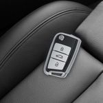 Husa Cheie Auto pentru VW, 3 Butoane, Silicon, Silver, 48037.35 fotografia produsului View 3 S