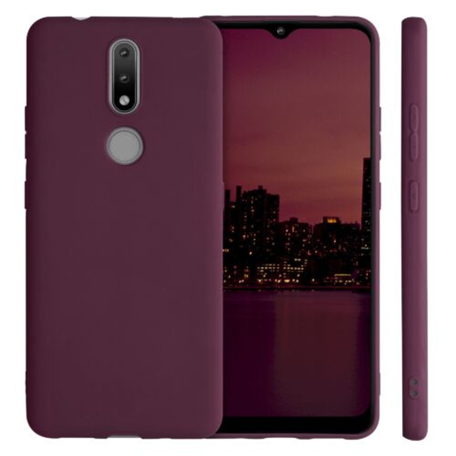 Husa pentru Nokia 2.4, Silicon, Violet, 53496.187 fotografia produsului View 2 L