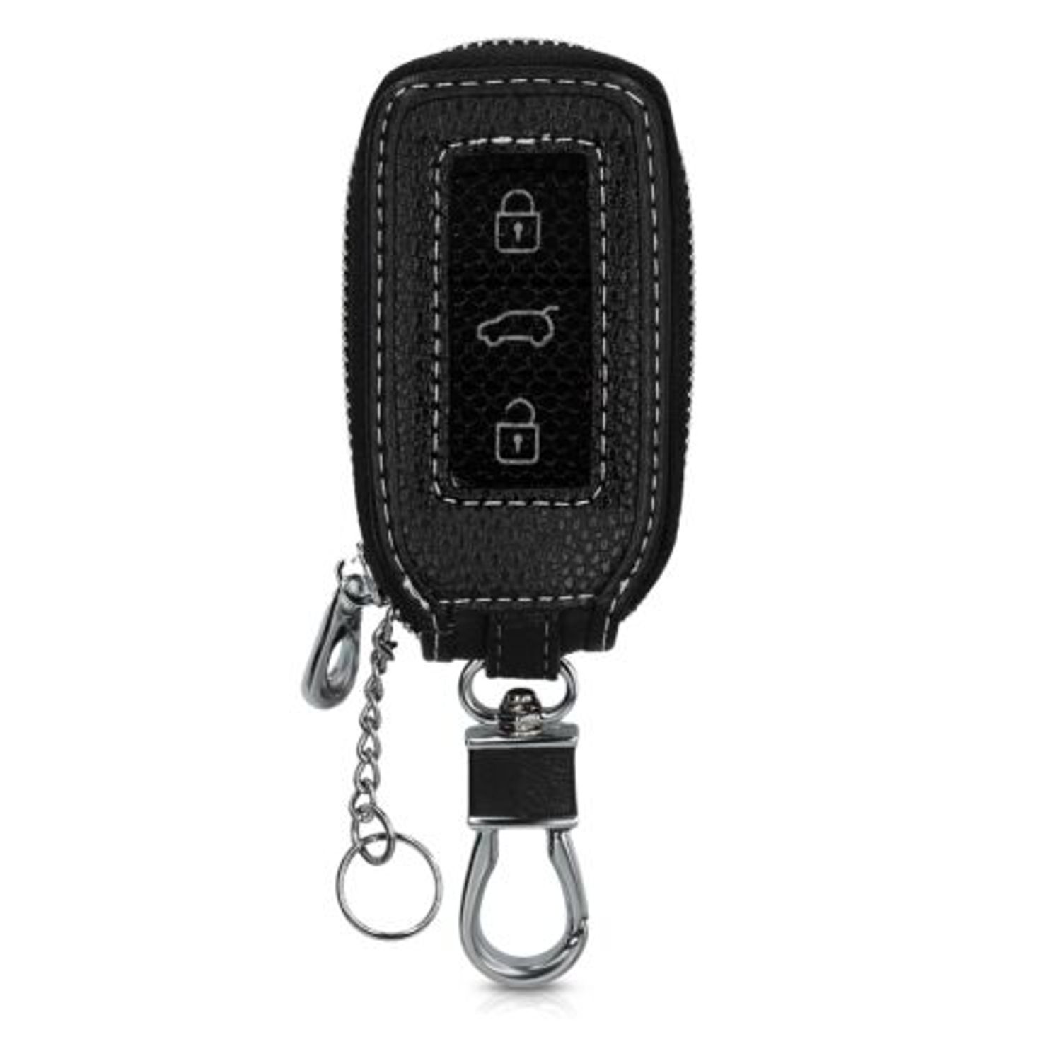 Husa Cheie Auto pentru Universal, Universal, Piele ecologica, Alb, 47762.01 fotografia produsului View 4 L