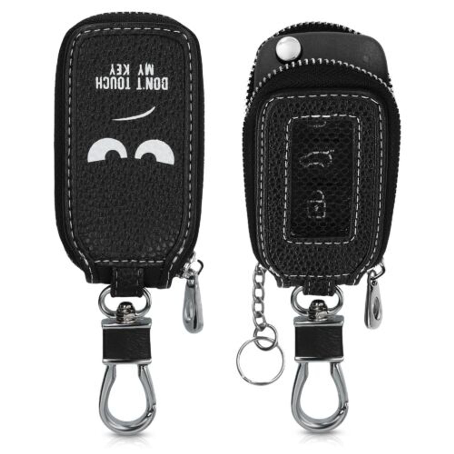 Husa Cheie Auto pentru Universal, Universal, Piele ecologica, Alb, 47762.01 fotografia produsului