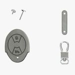 Husa Cheie Auto pentru Mini, 3 Butoane, Kwmobile, Piele nabuc, Gri, 57029.01 fotografia produsului View 11 S