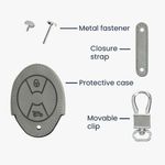 Husa Cheie Auto pentru Mini, 3 Butoane, Kwmobile, Piele nabuc, Gri, 57029.01 fotografia produsului View 7 S