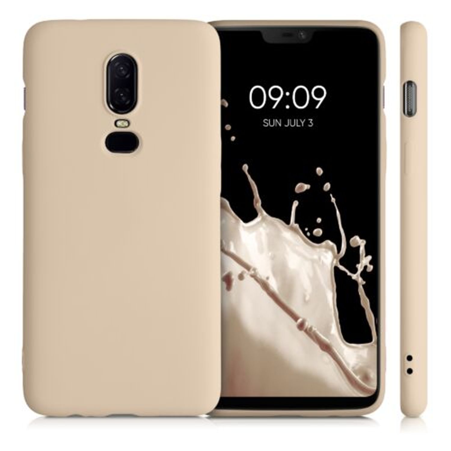 Husa pentru OnePlus 6, Silicon, Crem, 55346.10 fotografia produsului View 2 L