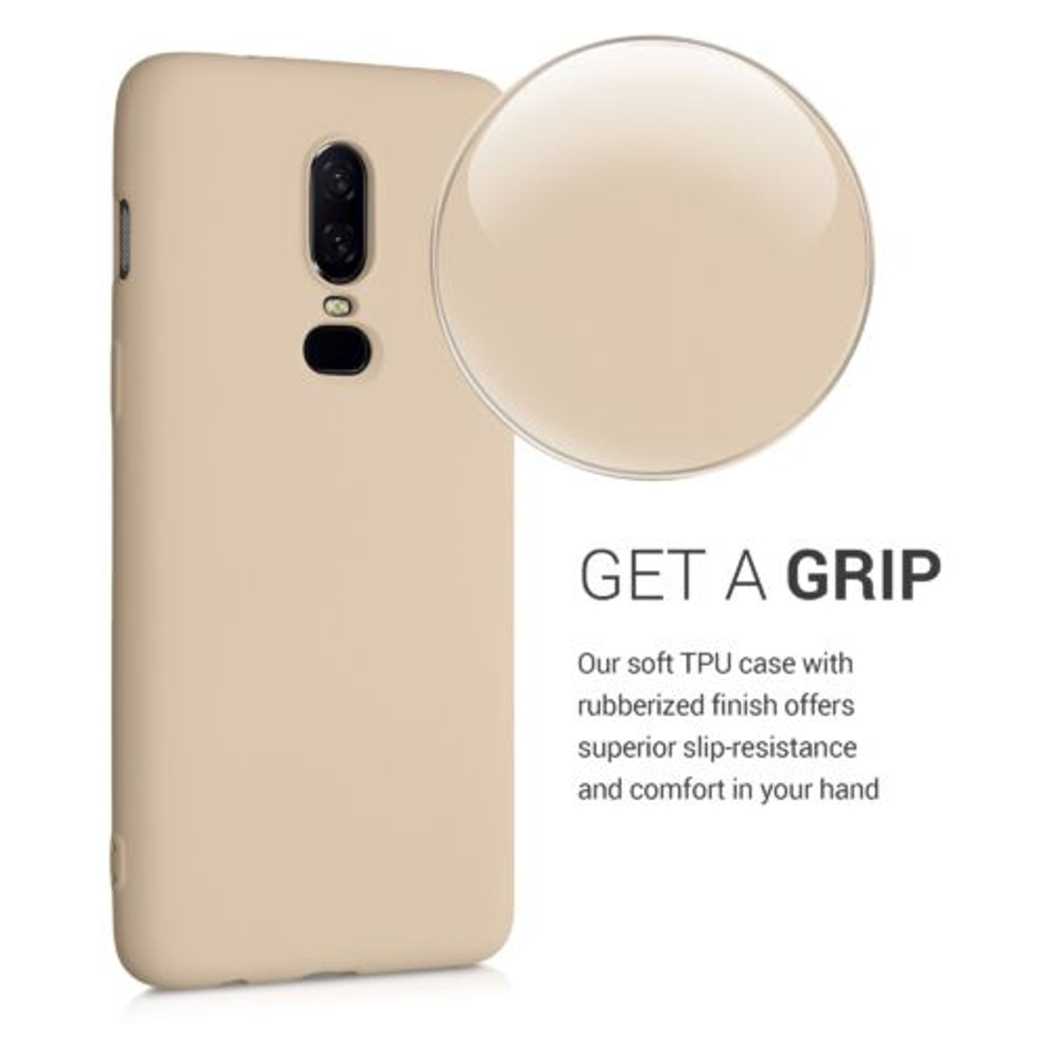 Husa pentru OnePlus 6, Silicon, Crem, 55346.10 fotografia produsului View 5 L