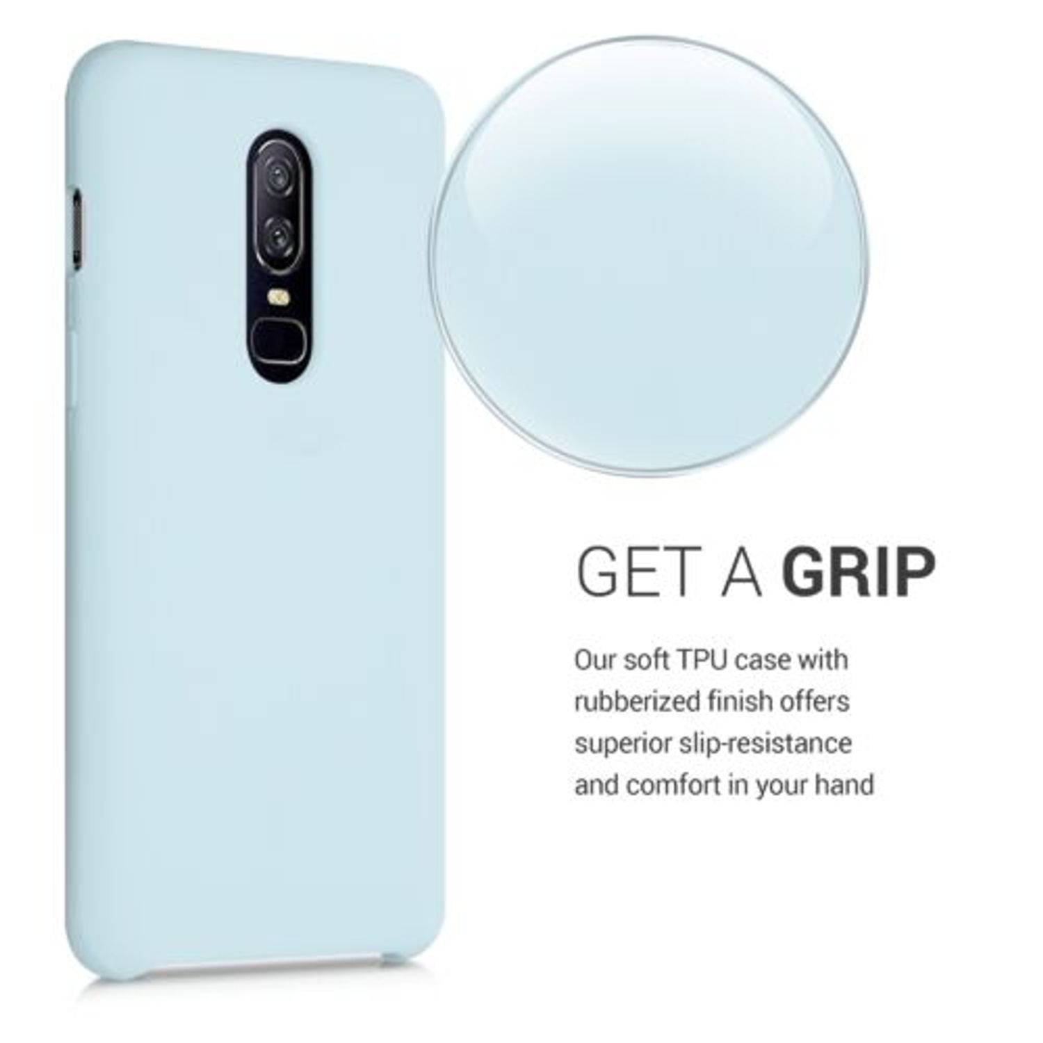 Husa pentru OnePlus 6, Silicon, Verde, 46122.200 fotografia produsului View 4 L