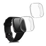 Set 2 huse pentru Fitbit Versa 3/Sense, Silicon, Transparent, 53390.01 fotografia produsului