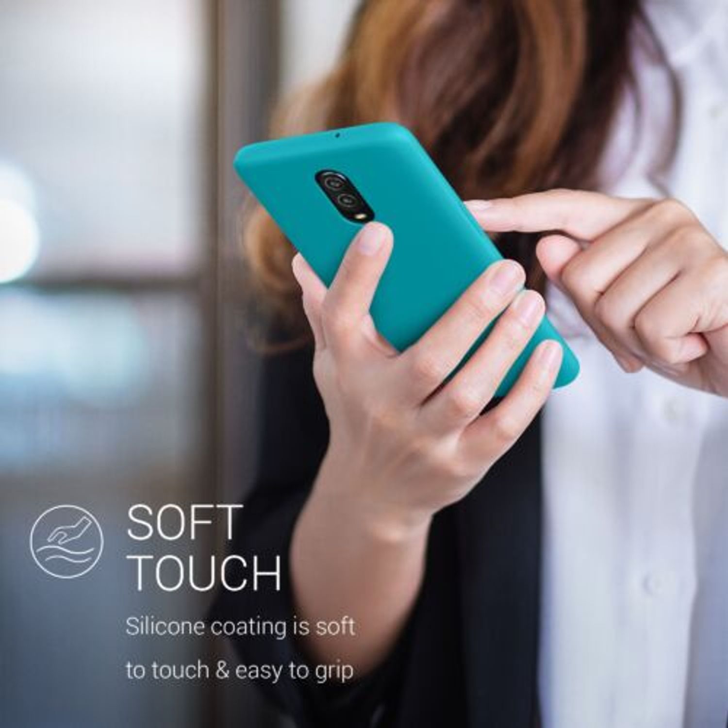 Husa pentru OnePlus 6T, Silicon, Albastru, 46316.205 fotografia produsului View 4 L