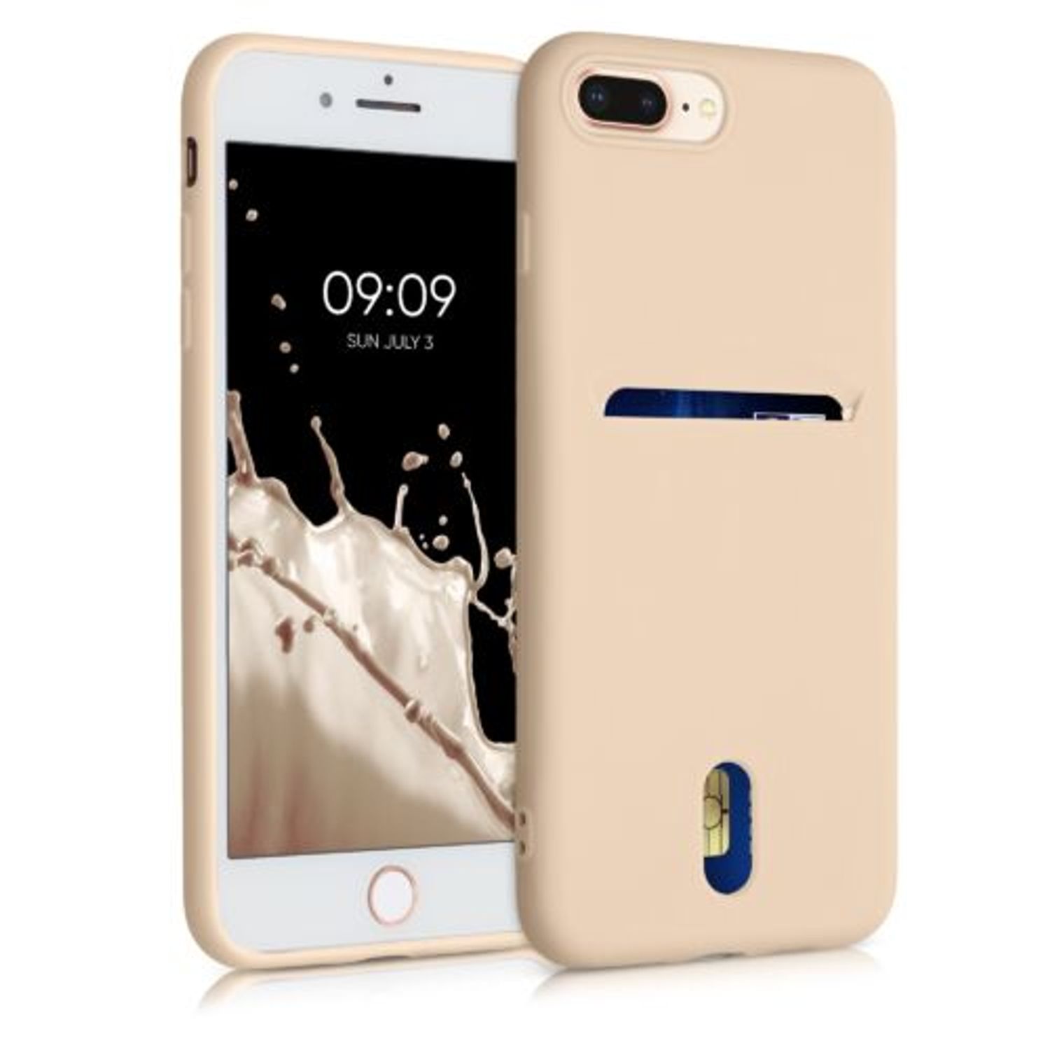 Husa pentru iPhone 8 Plus/iPhone 7 Plus, Silicon, Crem, 49102.154 fotografia produsului View 18 L