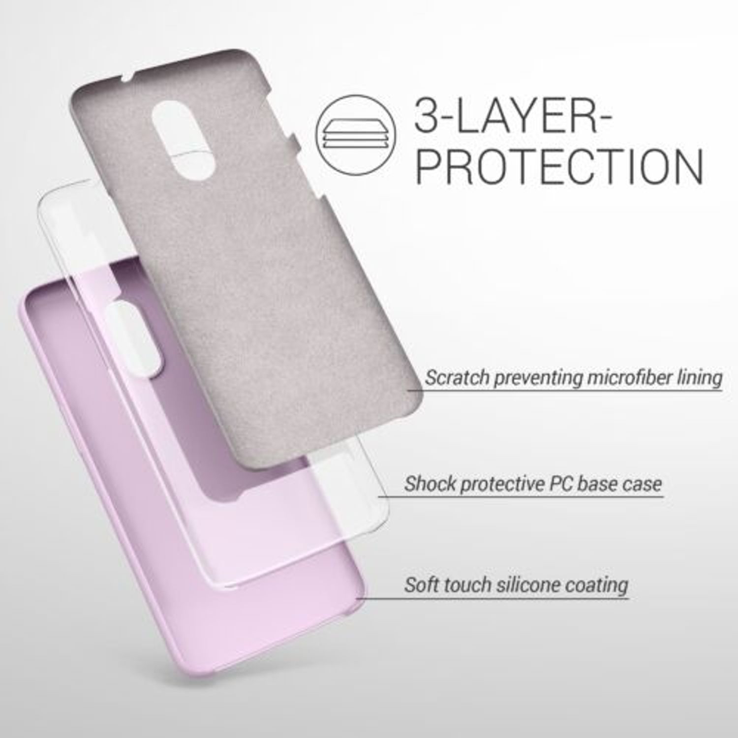 Husa pentru OnePlus 6T, Silicon, Mov, 46316.140 fotografia produsului View 6 L