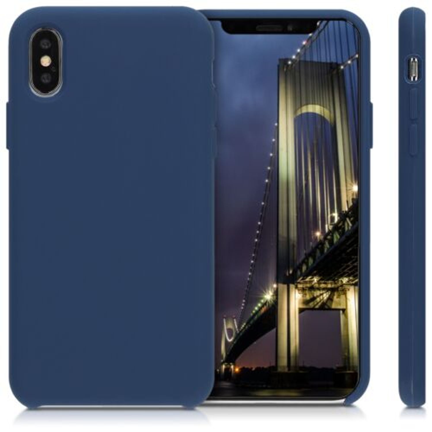 Husa pentru Apple iPhone X/iPhone XS, Silicon, Albastru, 46313.116 fotografia produsului View 2 L