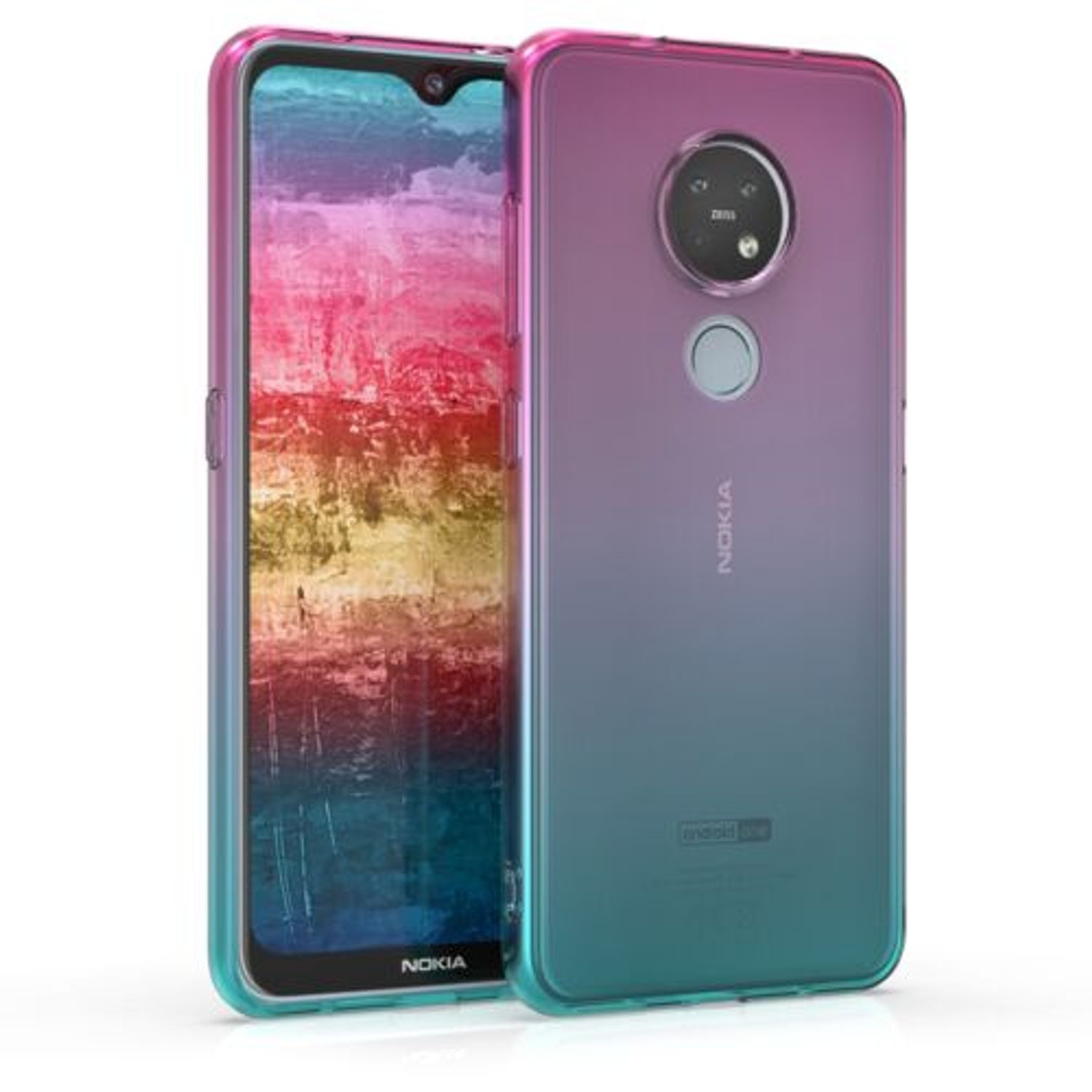 Husa pentru Nokia 7.2, Silicon, Roz, 50136.01 fotografia produsului