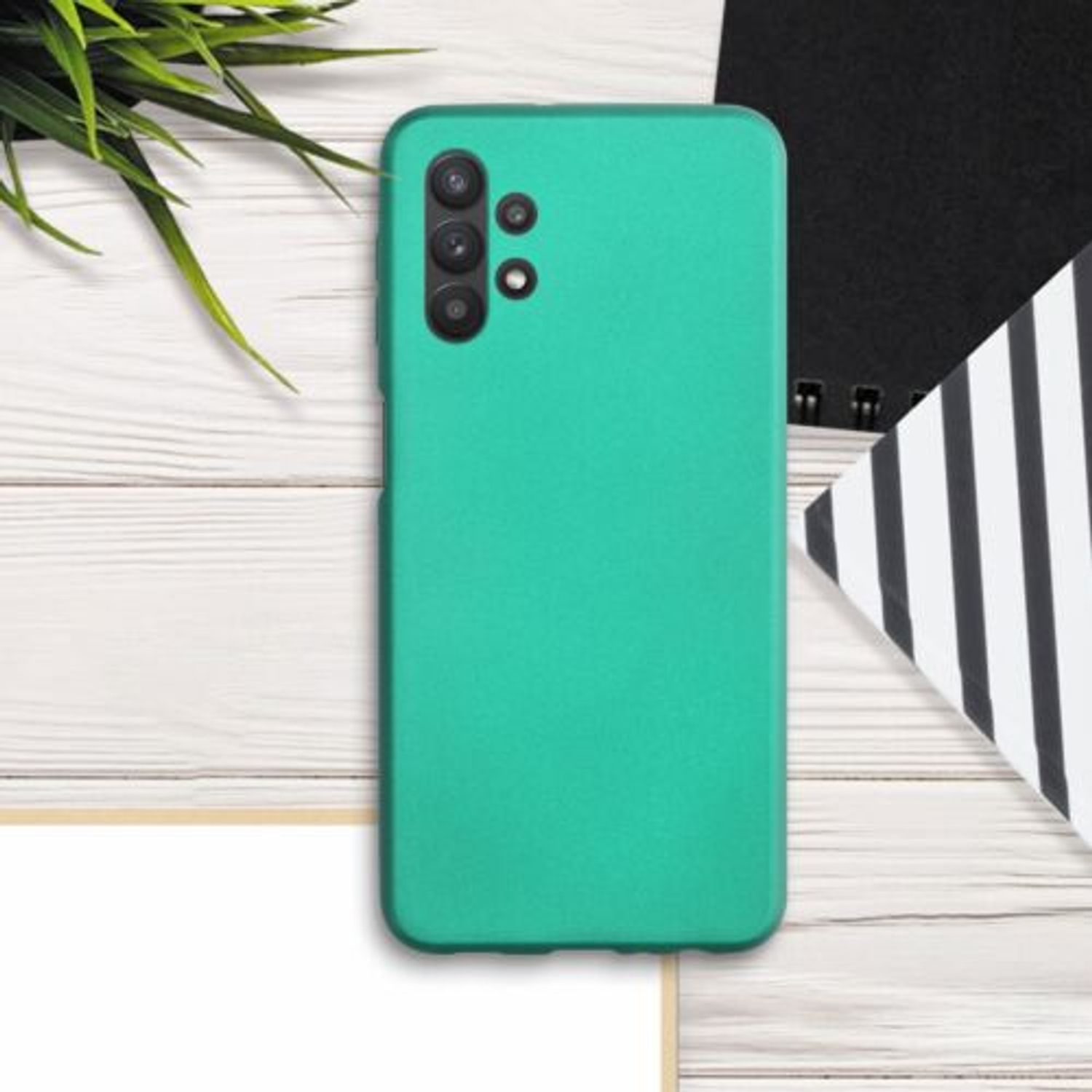 Husa pentru Samsung Galaxy A32 5G, Silicon, Verde, 54329.128 fotografia produsului View 3 L