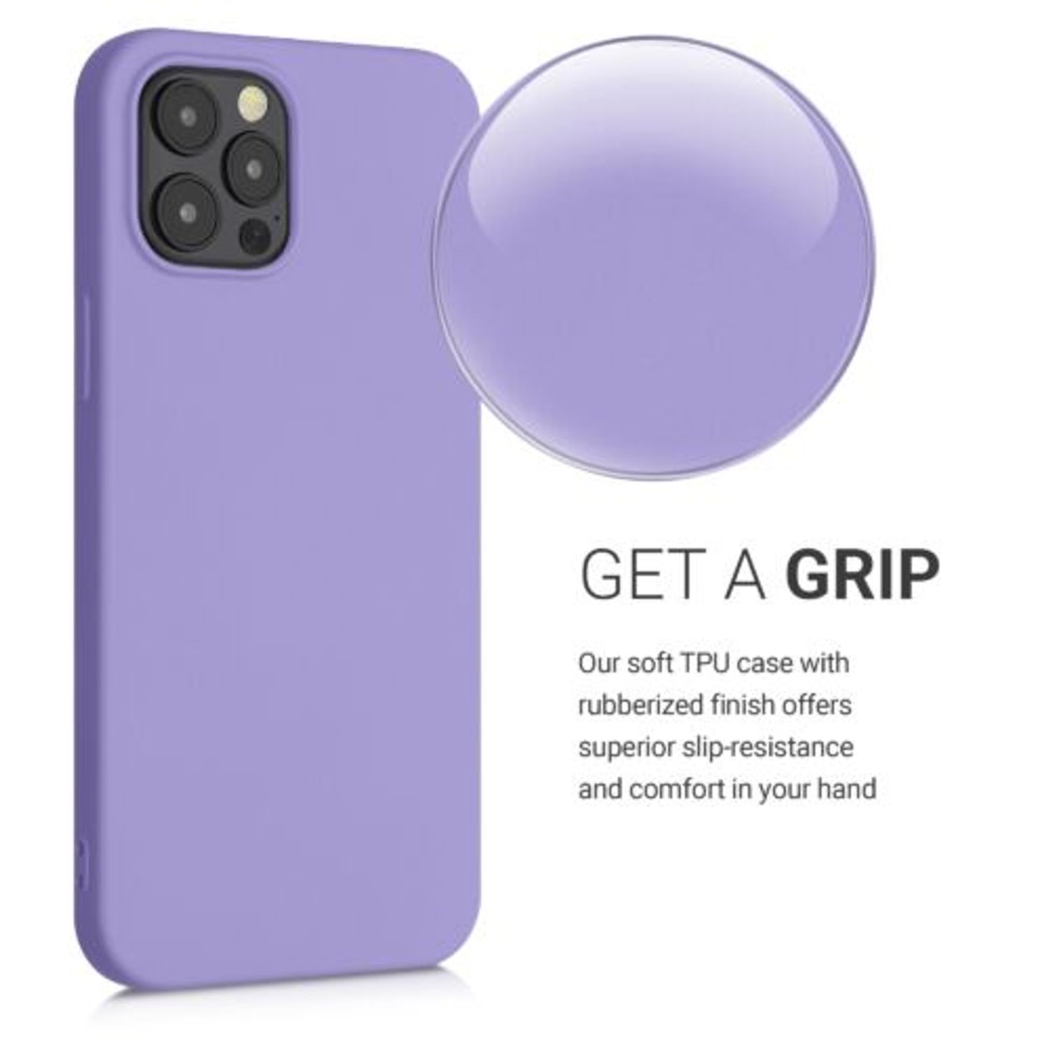 Husa pentru iPhone 12 Pro Max, Silicon, Mov, 52714.222 fotografia produsului View 3 L