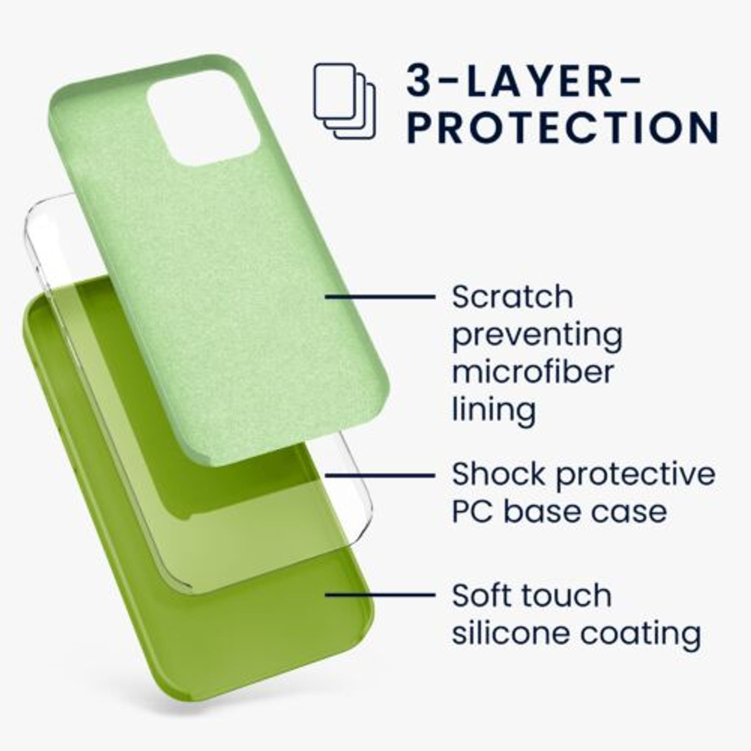 Husa pentru iPhone 12 Pro Max, Silicon, Verde, 52644.220 fotografia produsului View 3 L