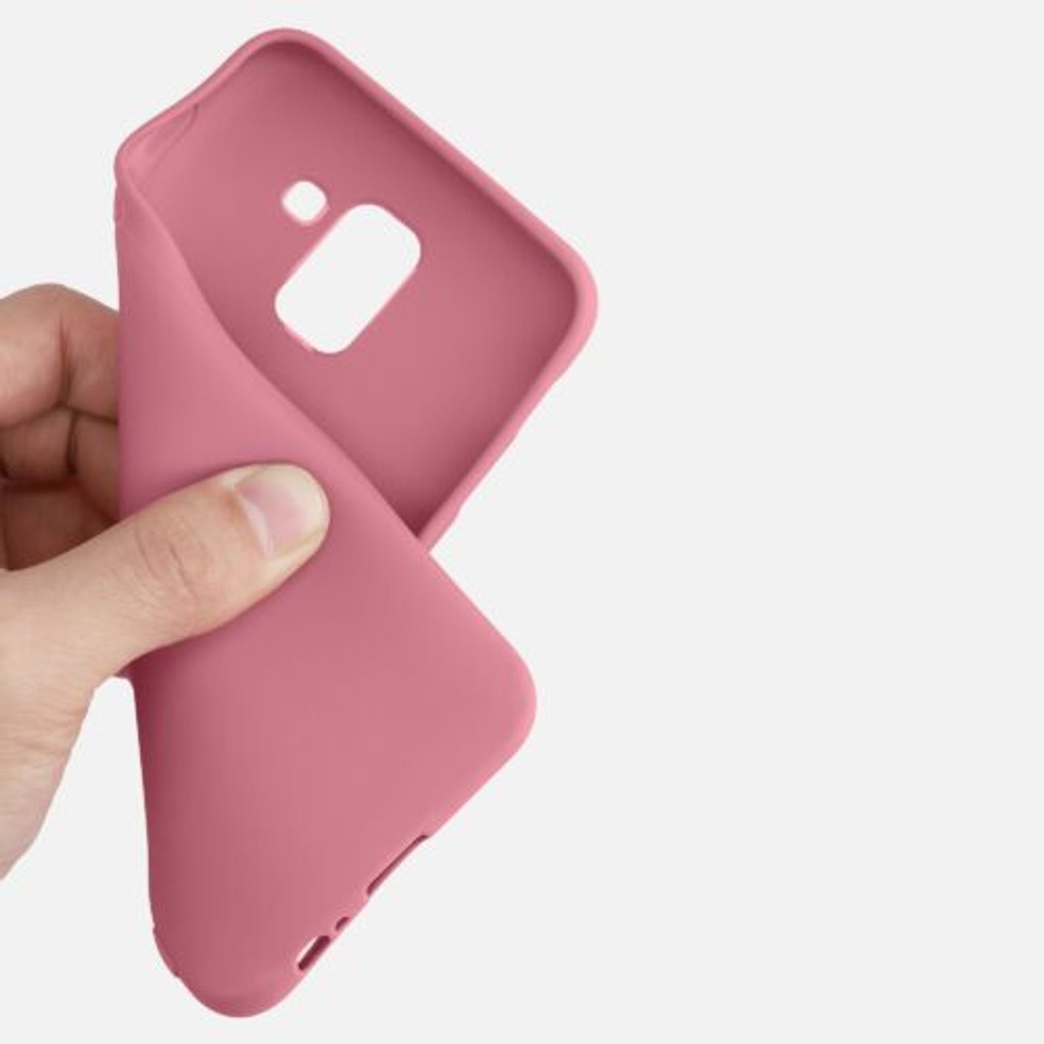 Husa pentru Samsung Galaxy J6, Silicon, Roz, 45796.167 fotografia produsului View 7 L