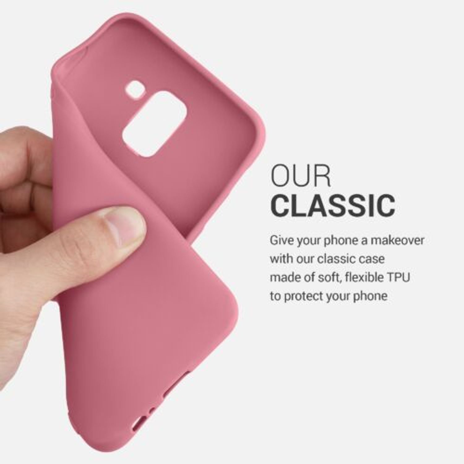 Husa pentru Samsung Galaxy J6, Silicon, Roz, 45796.167 fotografia produsului View 4 L
