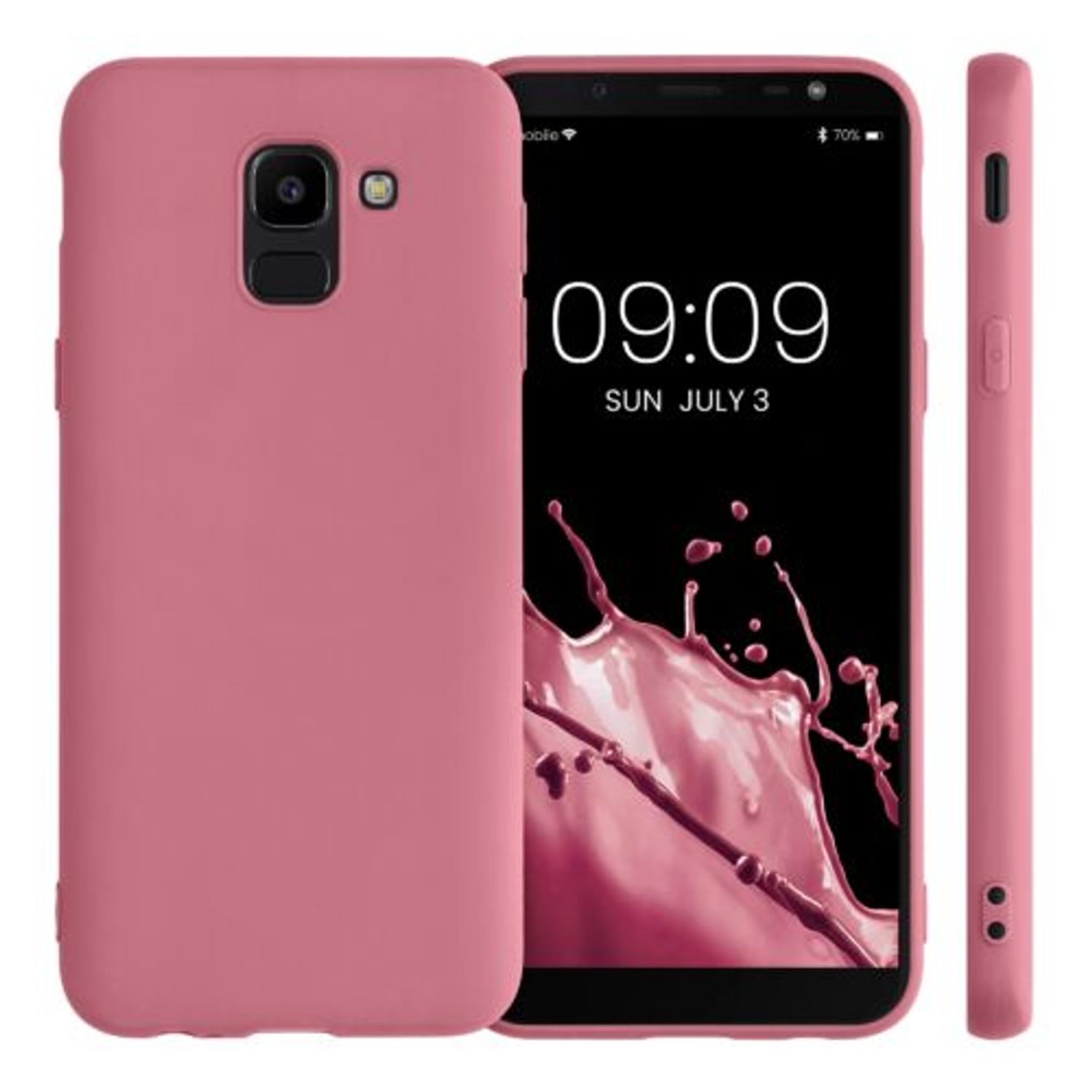 Husa pentru Samsung Galaxy J6, Silicon, Roz, 45796.167 fotografia produsului View 2 L
