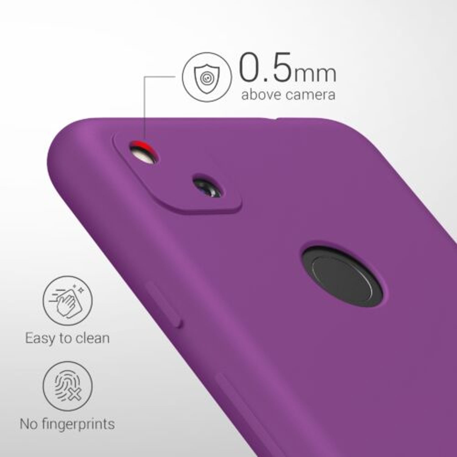 Husa pentru Google Pixel 4a, Silicon, Mov, 52357.197 fotografia produsului View 4 L