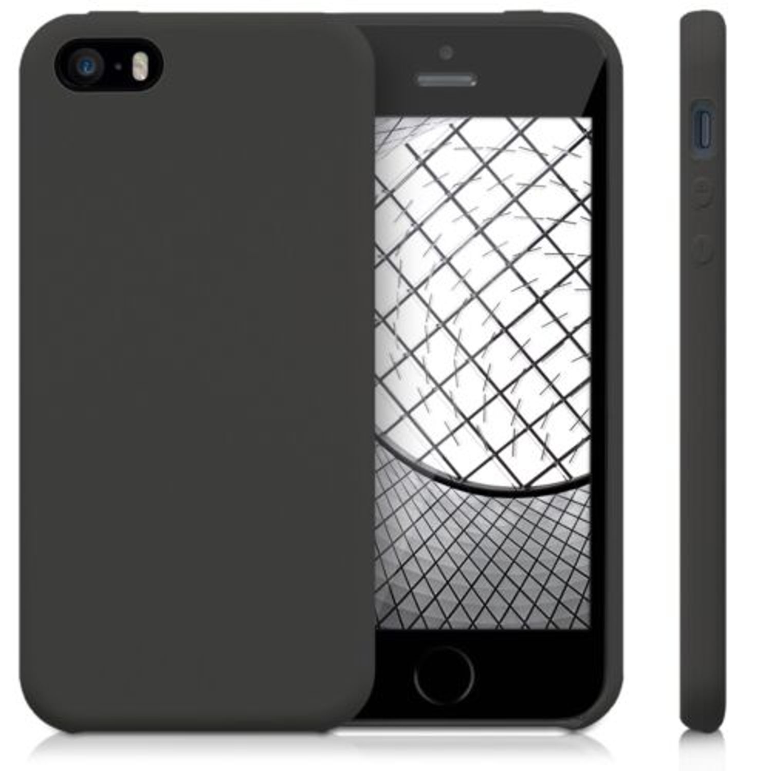 Husa pentru Apple iPhone 5/iPhone 5s/iPhone SE, Silicon, Negru, 42766.47 fotografia produsului View 2 L