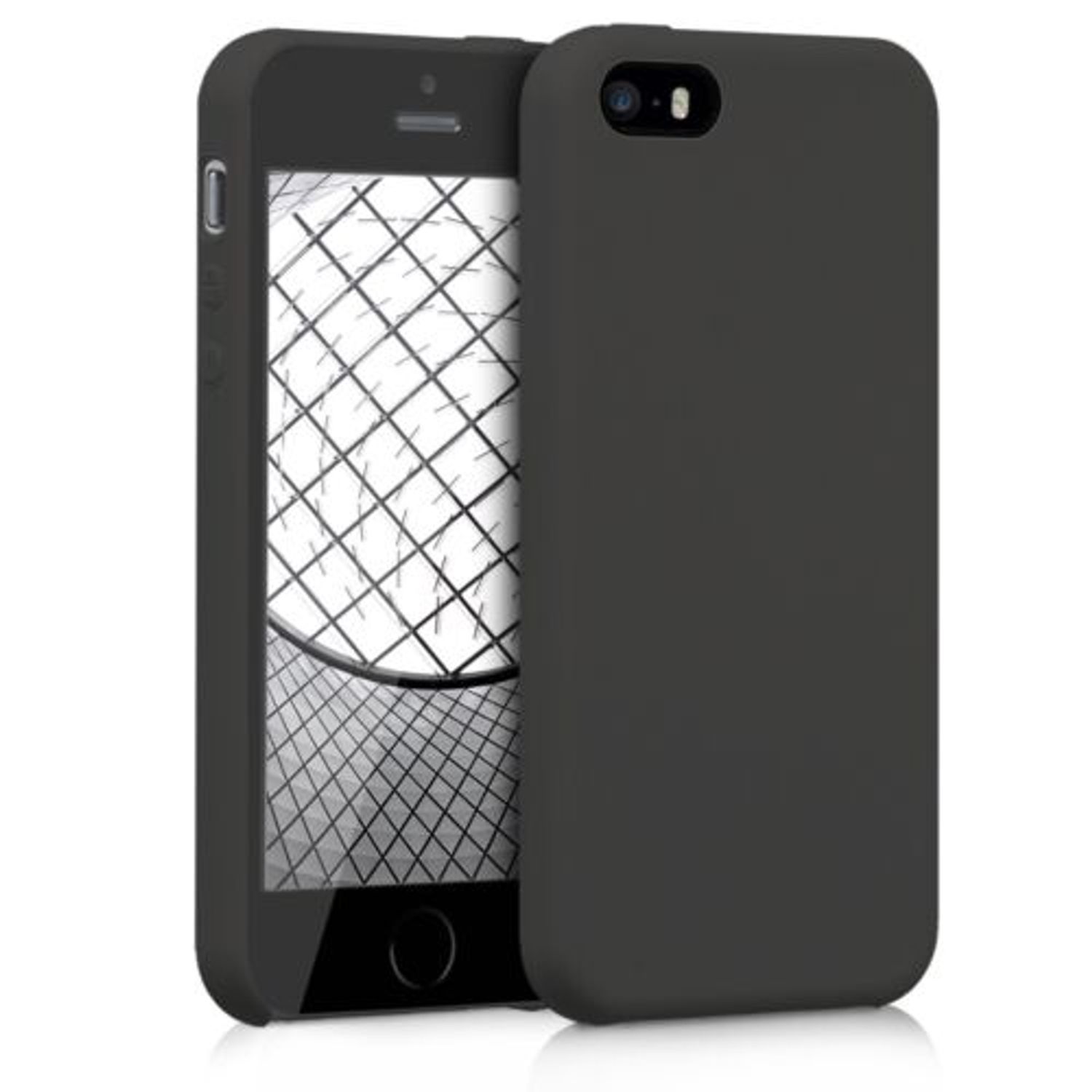 Husa pentru Apple iPhone 5/iPhone 5s/iPhone SE, Silicon, Negru, 42766.47 fotografia produsului