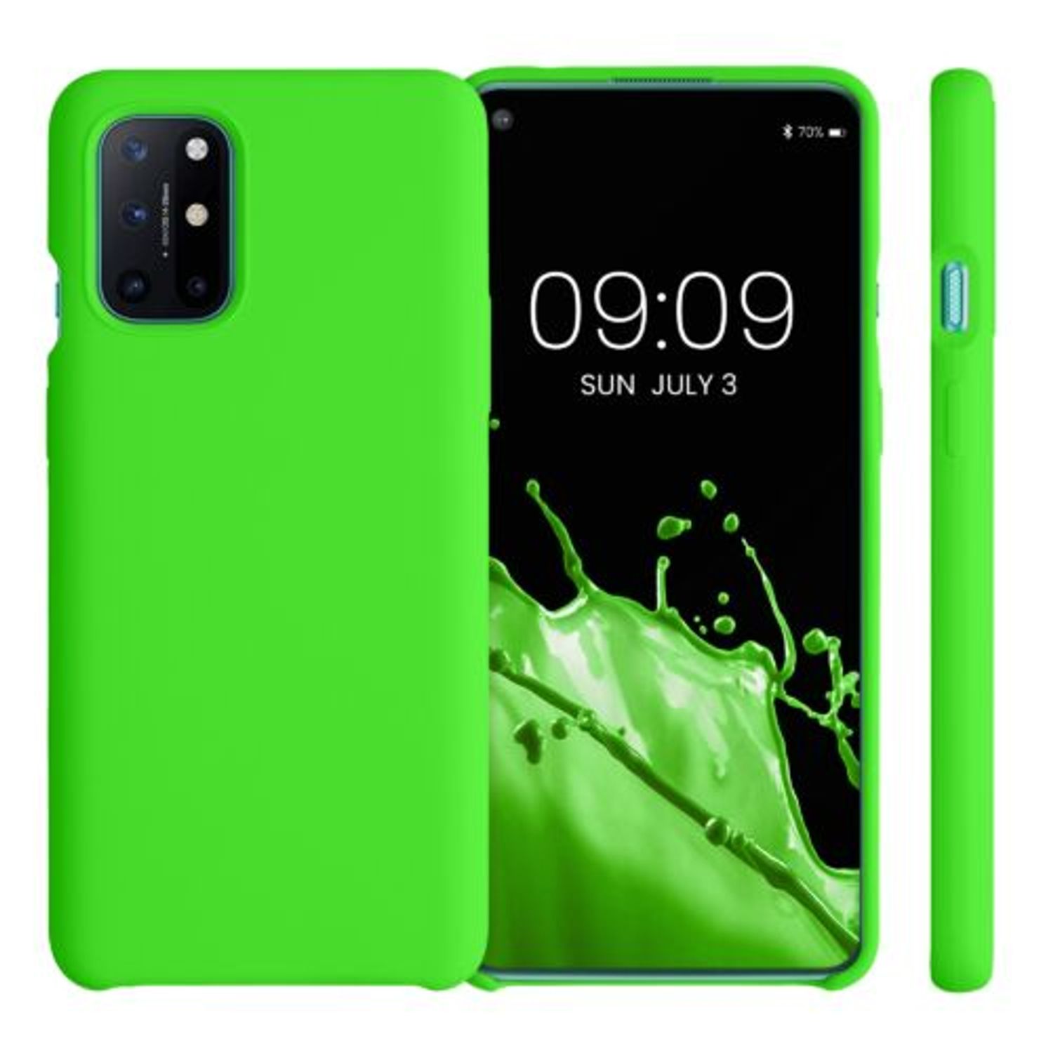 Husa pentru OnePlus 8T, Silicon, Verde, 53683.159, Kwmobile fotografia produsului View 2 L