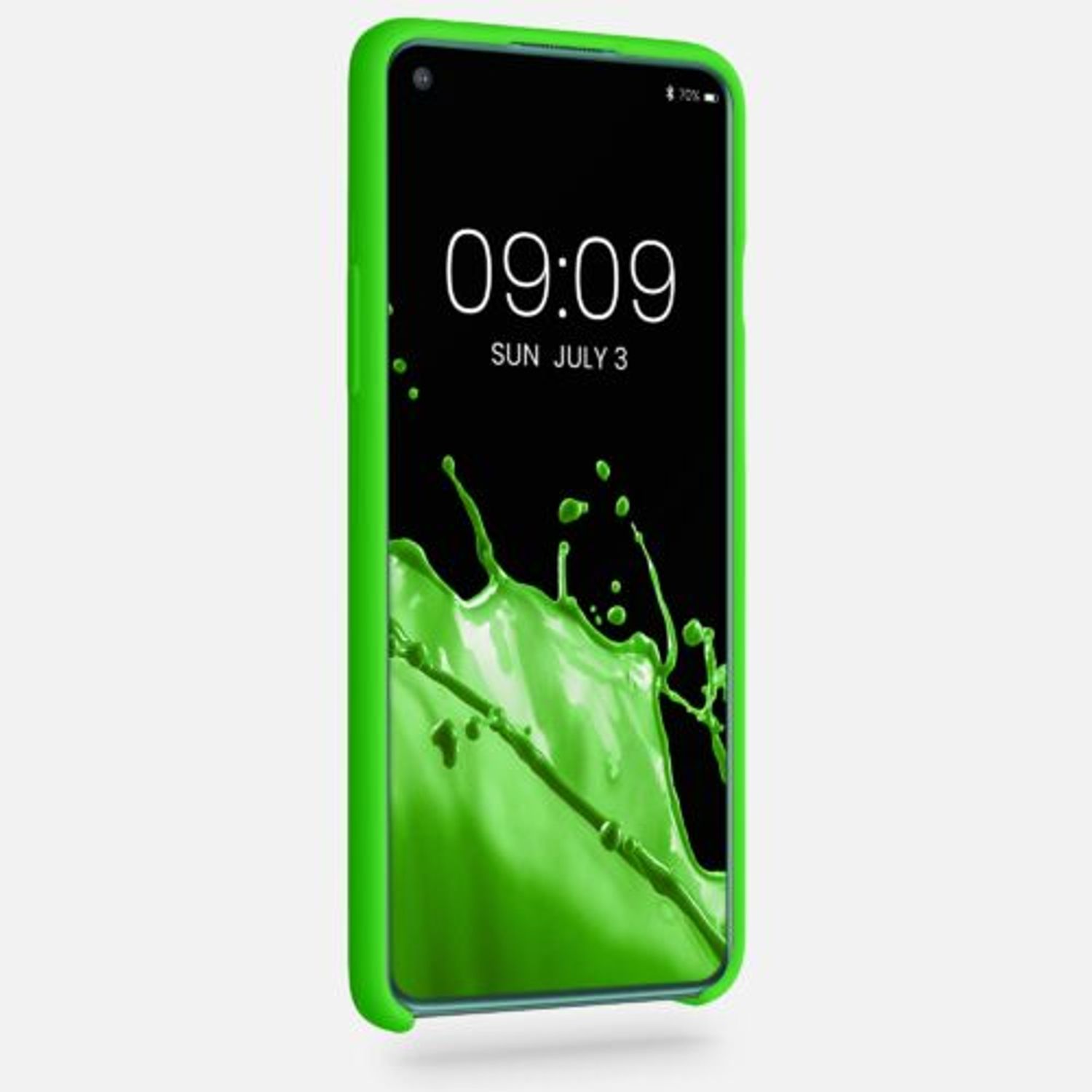 Husa pentru OnePlus 8T, Silicon, Verde, 53683.159, Kwmobile fotografia produsului View 3 L