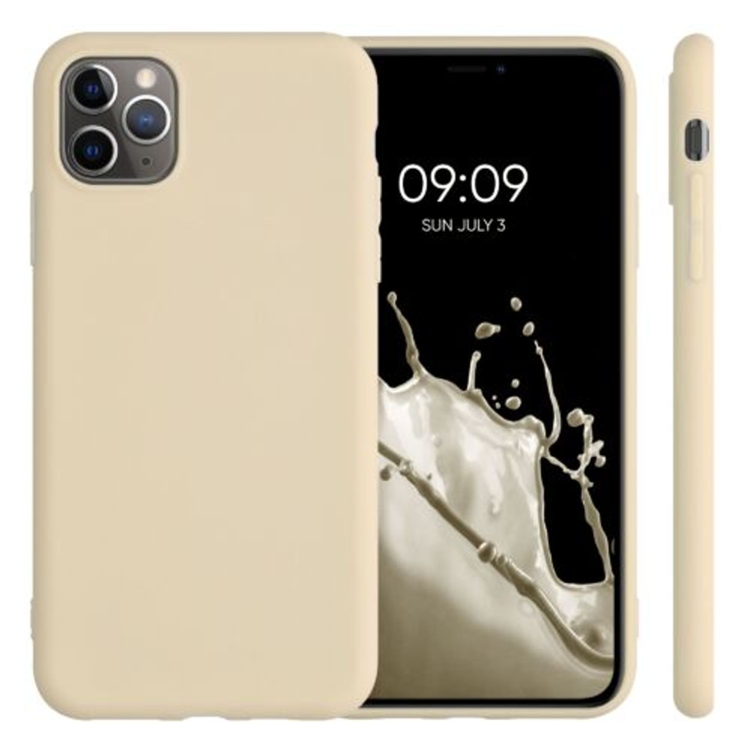 Husa pentru Apple iPhone 11 Pro Max, Silicon, Crem, 49789.210, Kwmobile fotografia produsului View 2 L