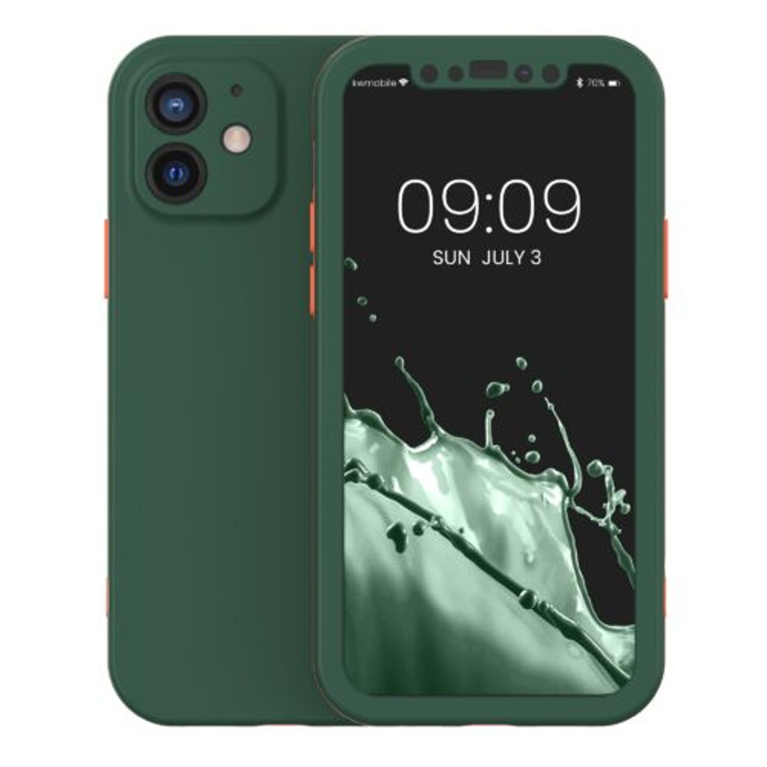 Husa pentru Apple iPhone 12/iPhone 12 Pro, Plastic, Verde, 56431.80, Kwmobile fotografia produsului View 2 L