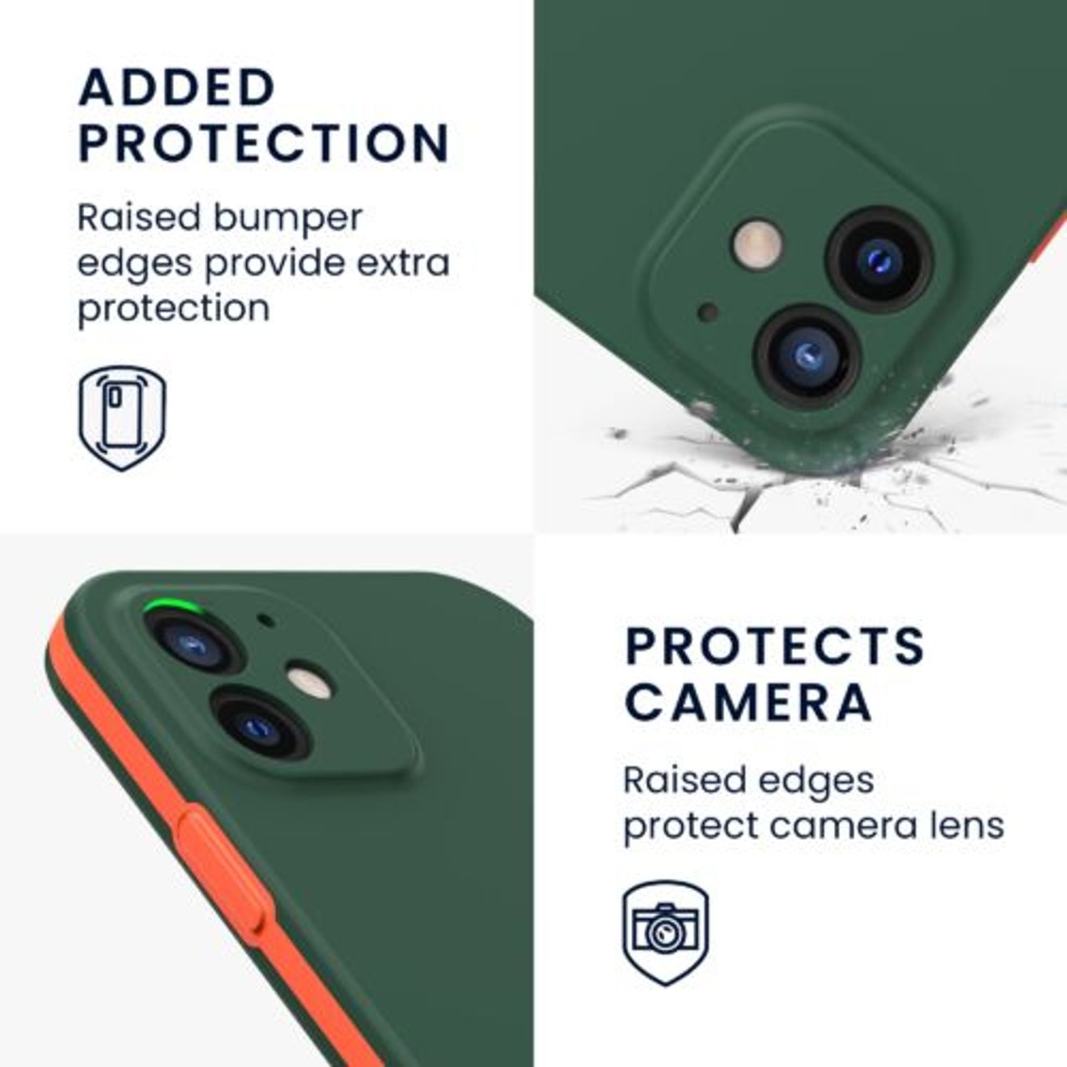 Husa pentru Apple iPhone 12/iPhone 12 Pro, Plastic, Verde, 56431.80, Kwmobile fotografia produsului View 7 L
