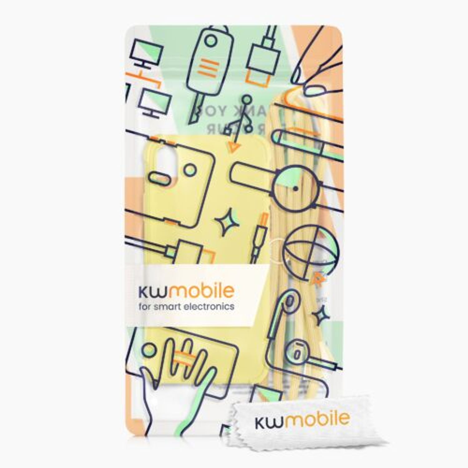 Husa pentru Apple iPhone X/iPhone XS, Silicon, Galben, 49915.158, Kwmobile fotografia produsului View 7 L