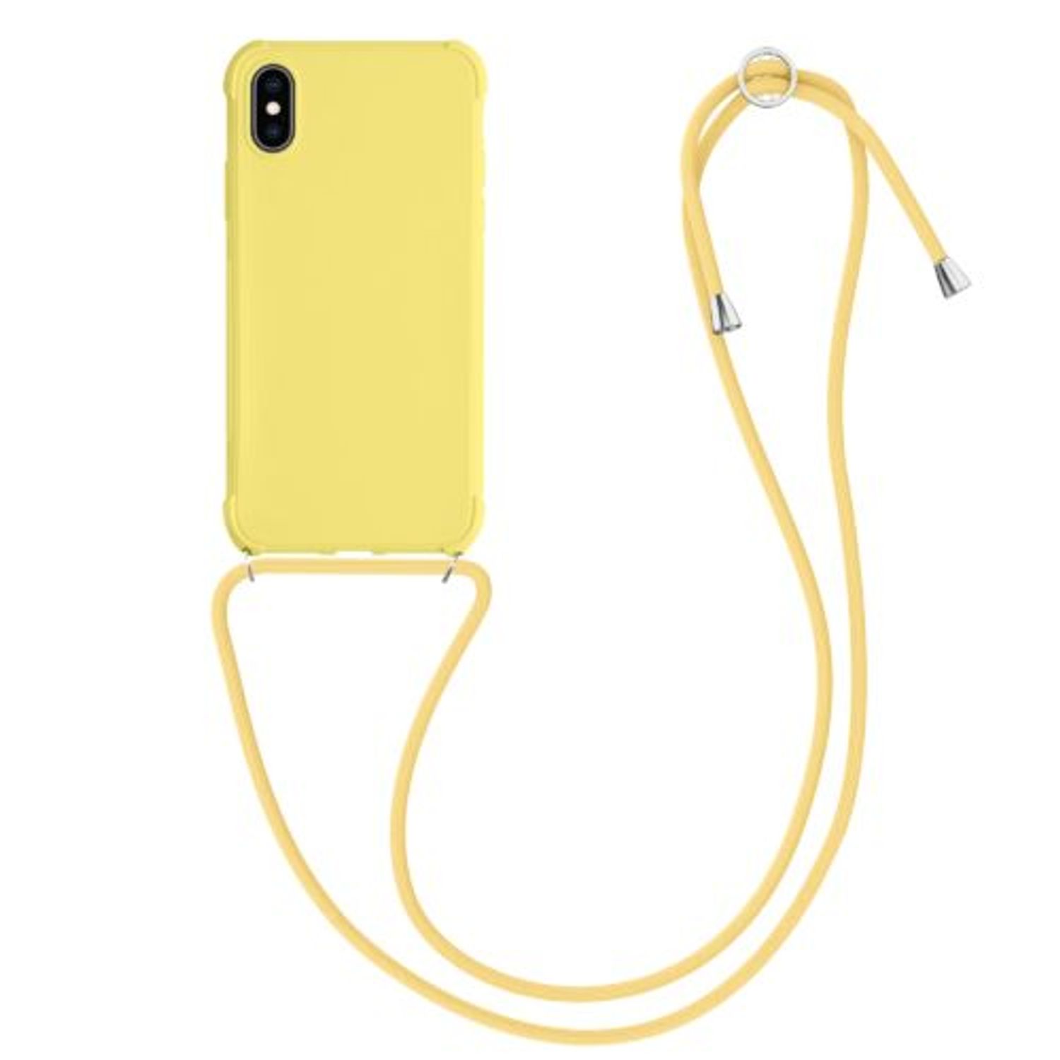 Husa pentru Apple iPhone X/iPhone XS, Silicon, Galben, 49915.158, Kwmobile fotografia produsului