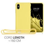 Husa pentru Apple iPhone X/iPhone XS, Silicon, Galben, 49915.158, Kwmobile fotografia produsului View 4 S