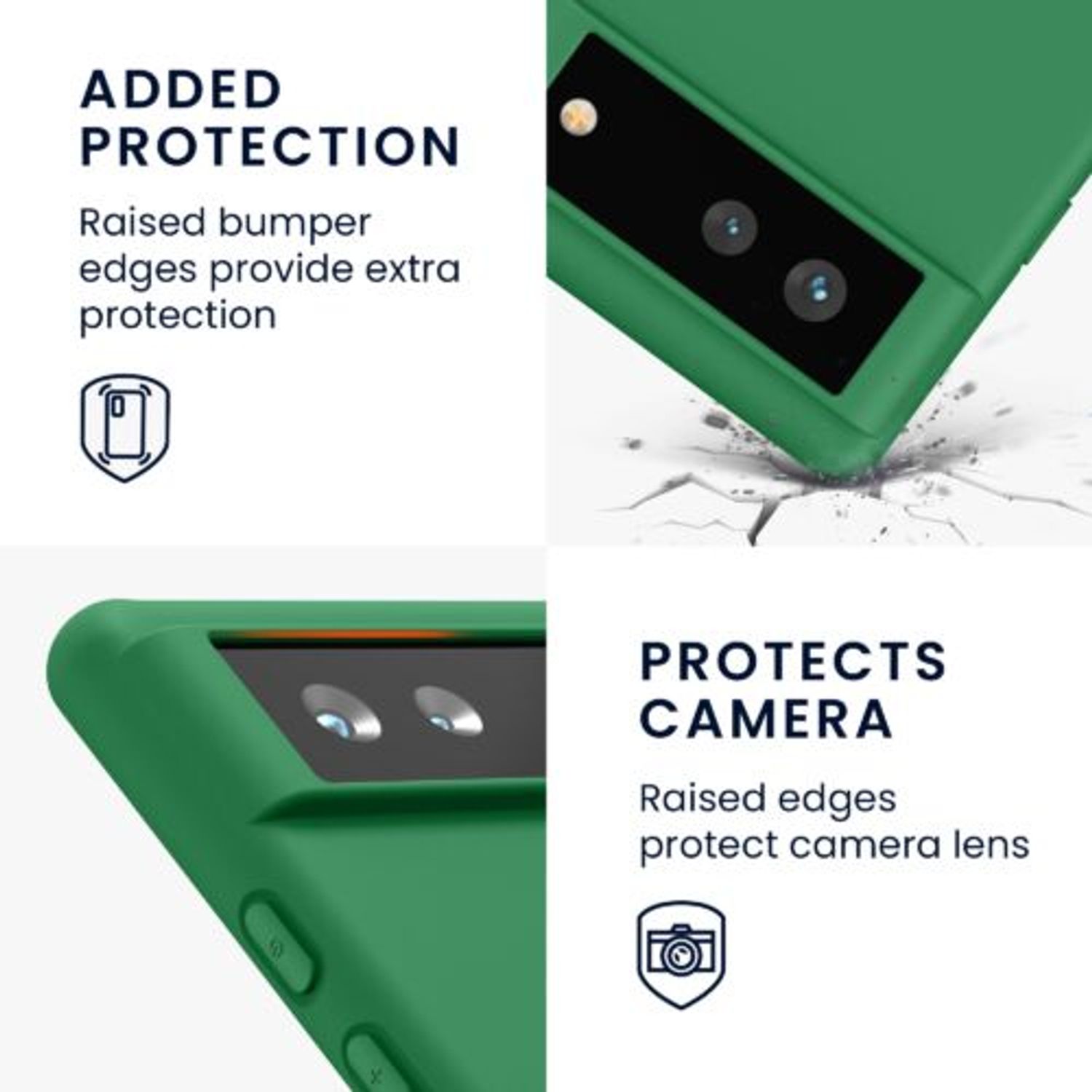 Husa pentru Google Pixel 6, Silicon, Verde, 55434.227, Kwmobile fotografia produsului View 3 L