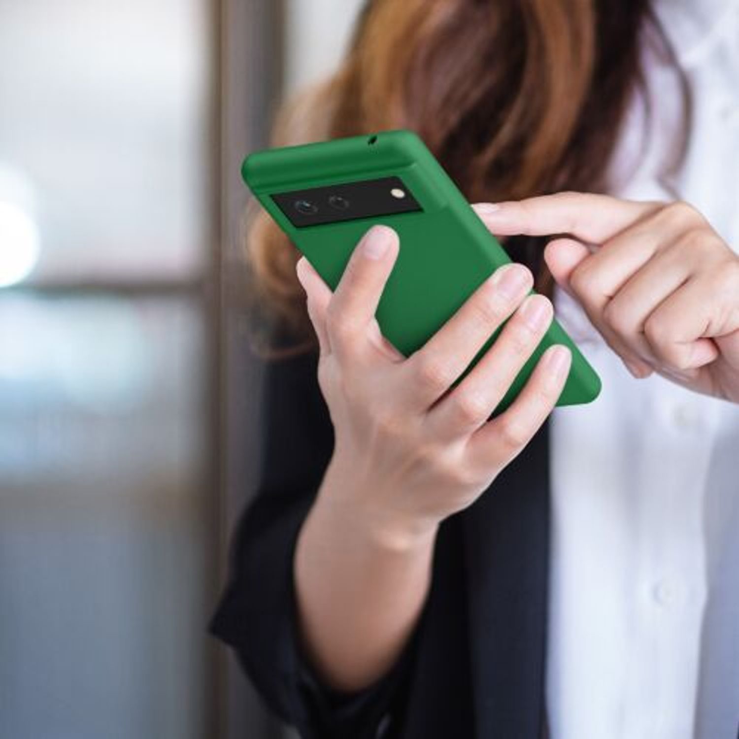 Husa pentru Google Pixel 6, Silicon, Verde, 55434.227, Kwmobile fotografia produsului View 7 L