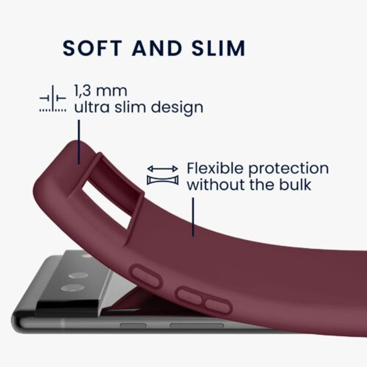 Husa pentru Google Pixel 6, Silicon, Violet, 55434.190, Kwmobile fotografia produsului View 20 L