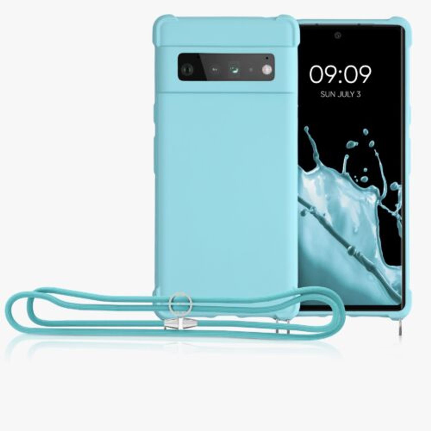 Husa pentru Google Pixel 6 Pro, Silicon, Verde, 55917.23, Kwmobile fotografia produsului View 7 L