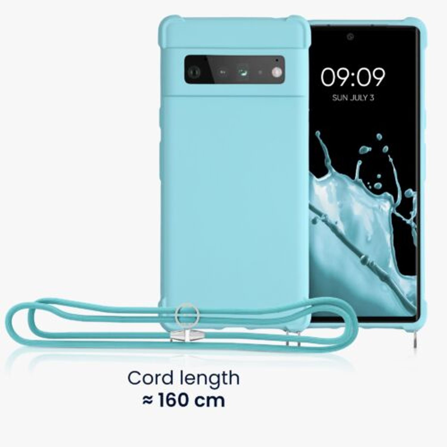 Husa pentru Google Pixel 6 Pro, Silicon, Verde, 55917.23, Kwmobile fotografia produsului View 3 L