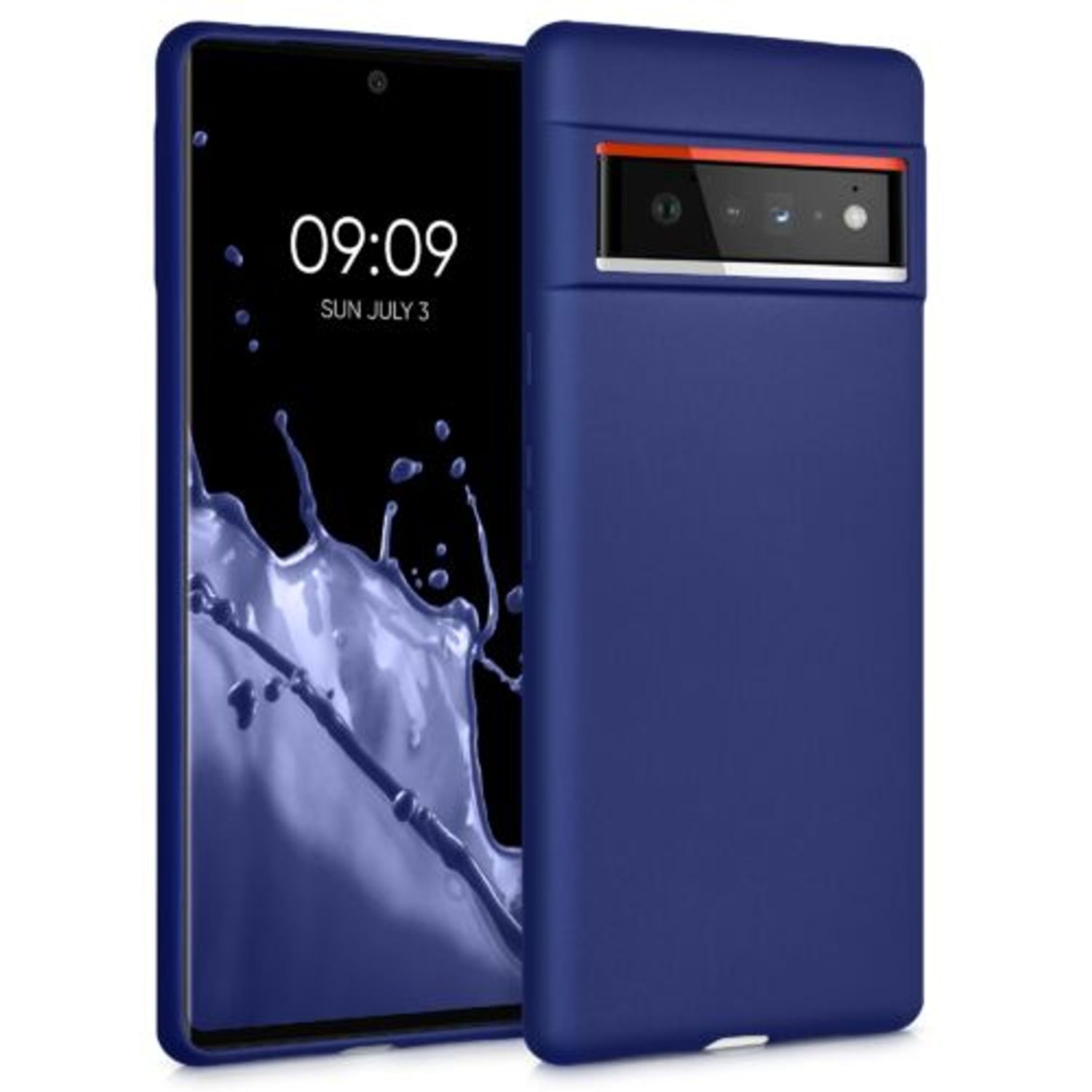Husa pentru Google Pixel 6 Pro, Silicon, Albastru, 55856.64, Kwmobile fotografia produsului