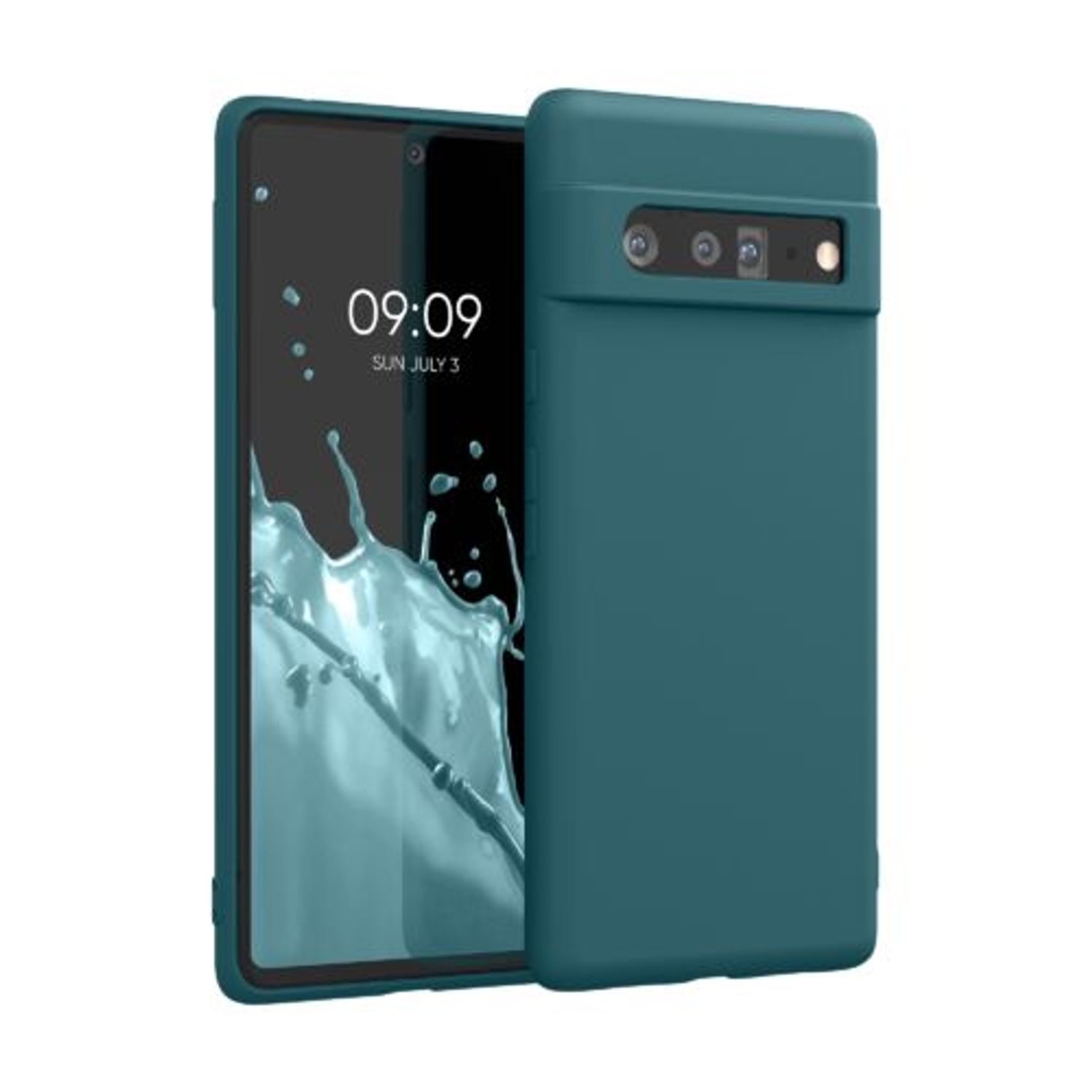 Husa pentru Google Pixel 6 Pro, Silicon, Verde, 55866.57, Kwmobile fotografia produsului