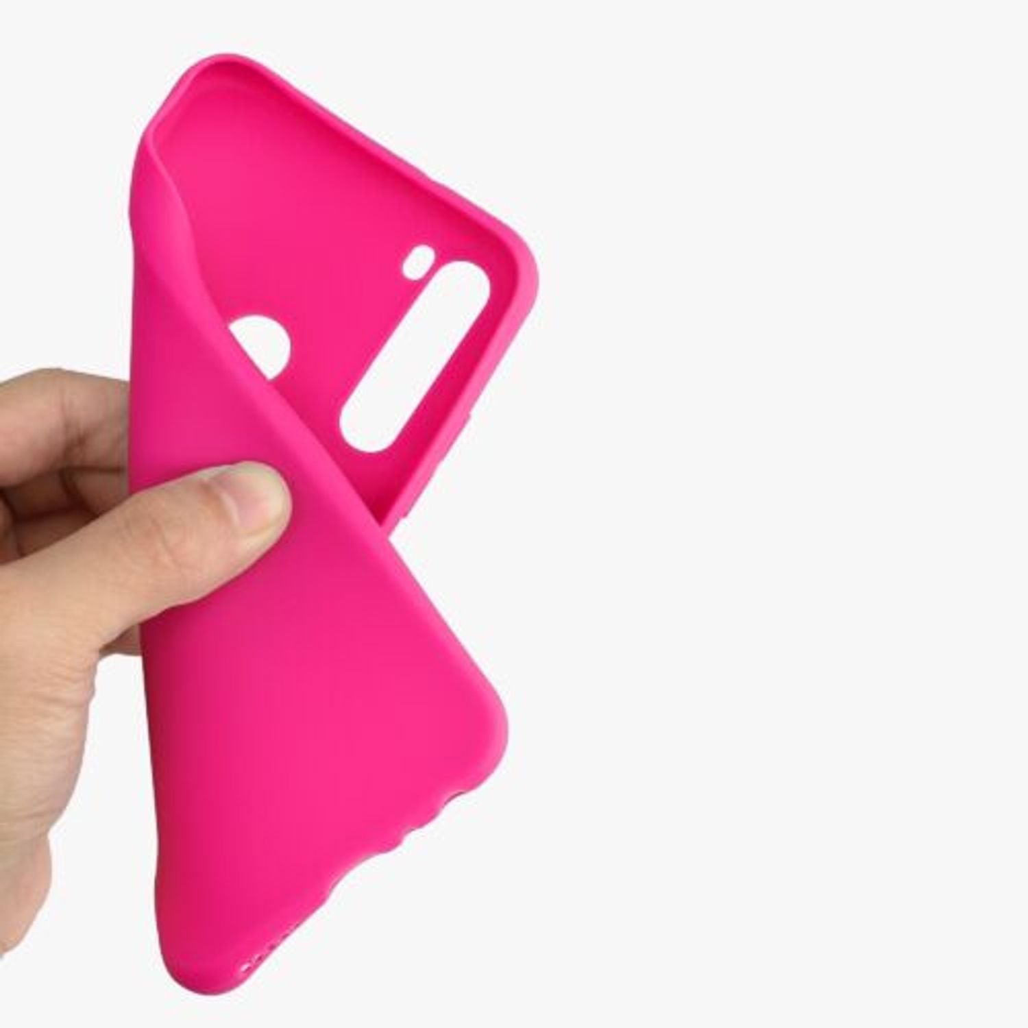 Husa Kwmobile pentru Xiaomi Redmi Note 8, Silicon, Roz, 50180.77 fotografia produsului View 6 L