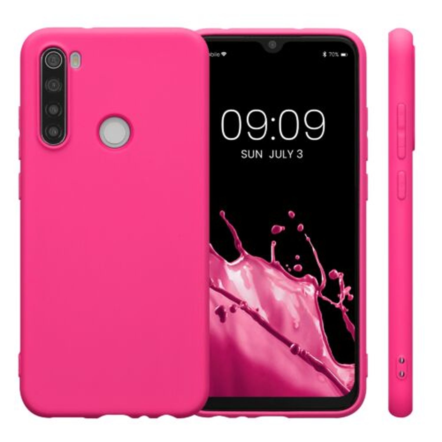 Husa Kwmobile pentru Xiaomi Redmi Note 8, Silicon, Roz, 50180.77 fotografia produsului