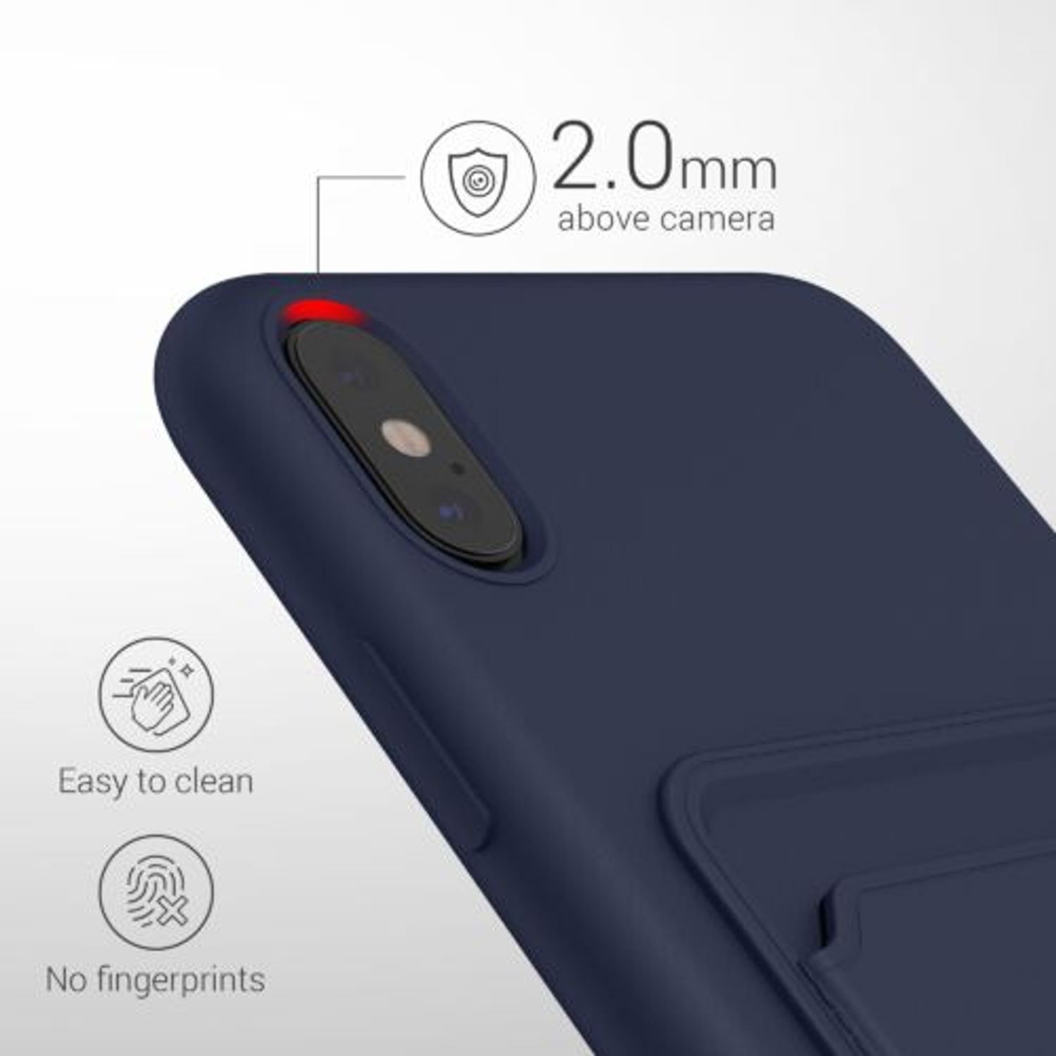 Husa Kwmobile pentru Apple iPhone XS Max, Silicon, Albastru, 55121.17 fotografia produsului View 5 L