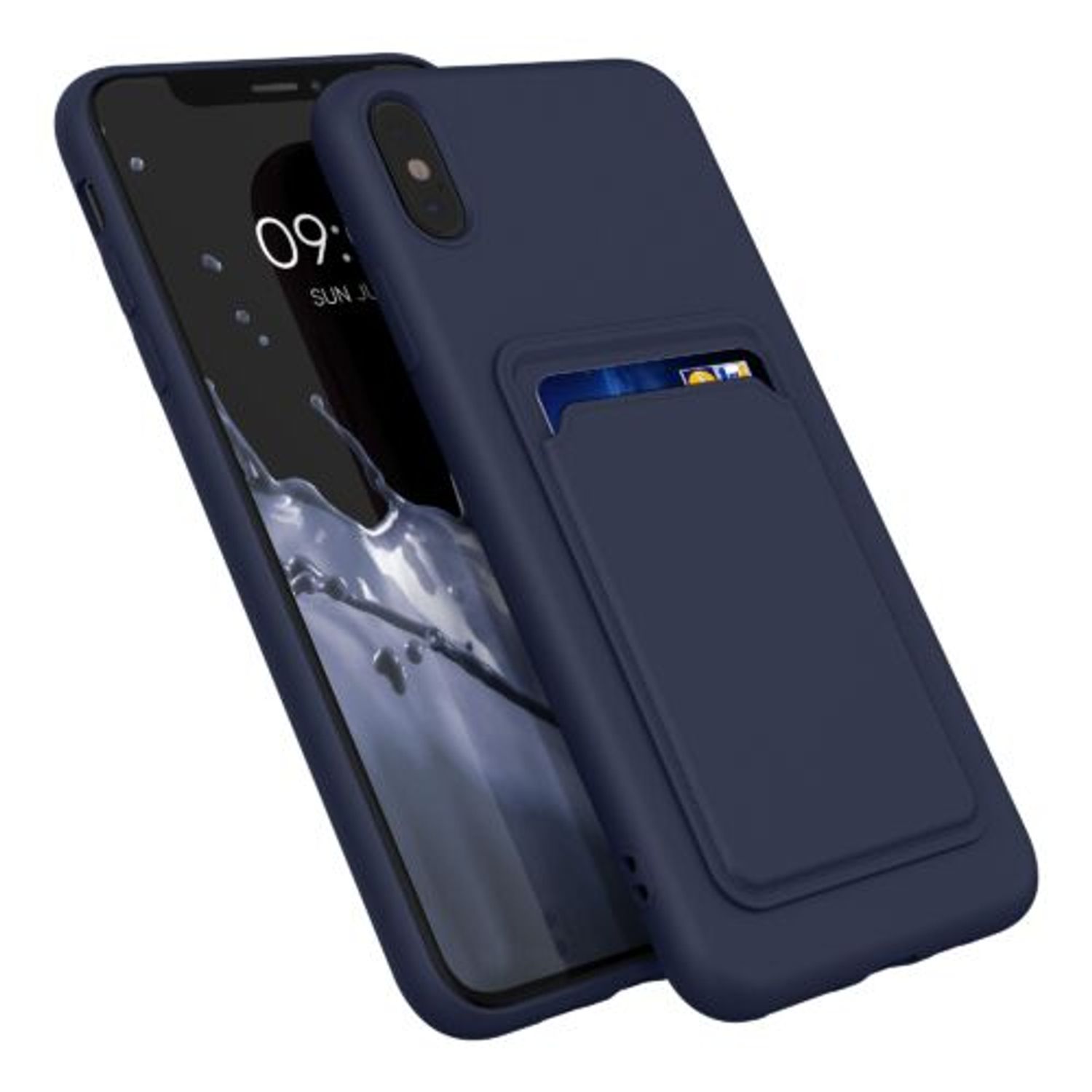Husa Kwmobile pentru Apple iPhone XS Max, Silicon, Albastru, 55121.17 fotografia produsului