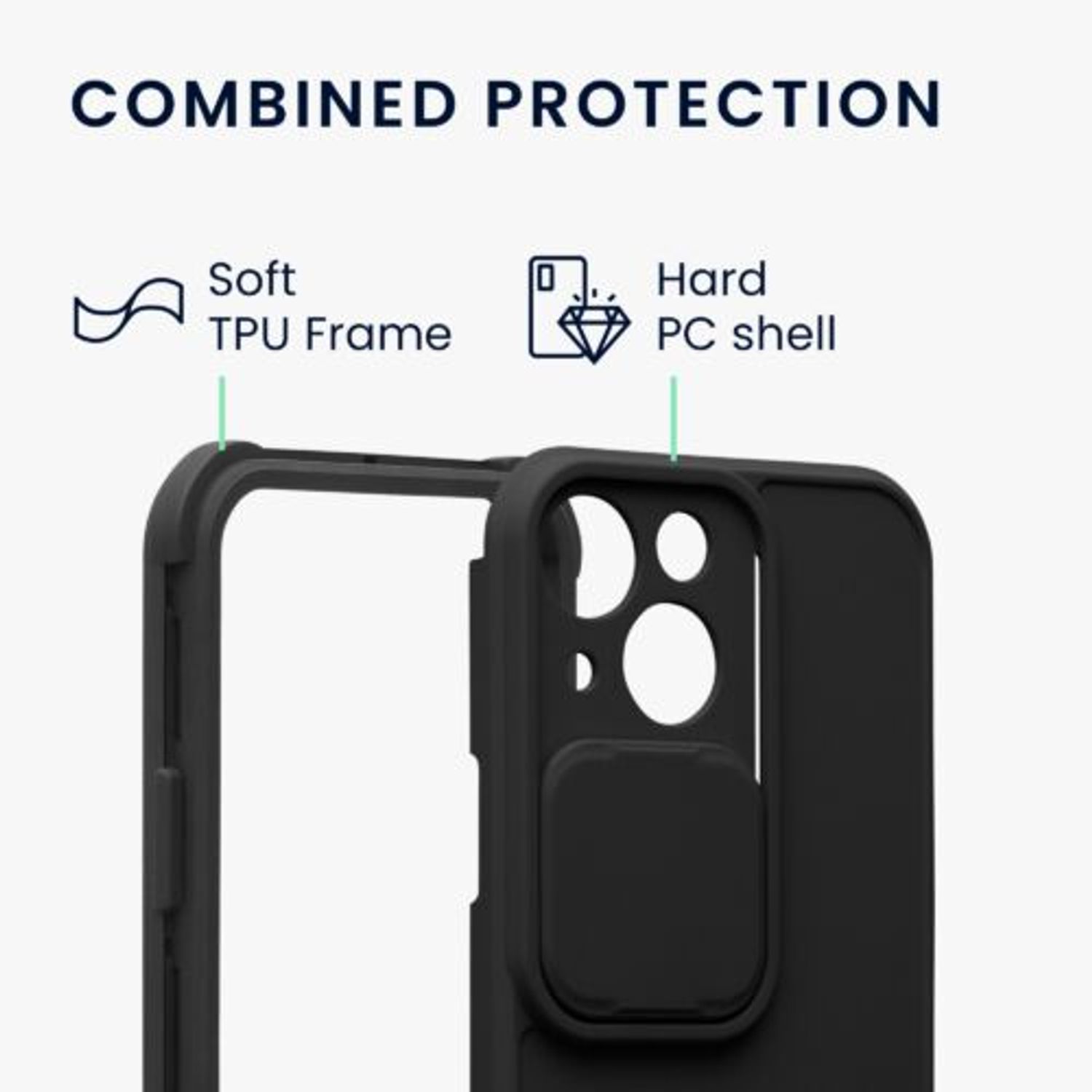 Husa Kwmobile pentru Apple iPhone 13 Mini, Silicon, Negru, 57506.01 fotografia produsului View 6 L