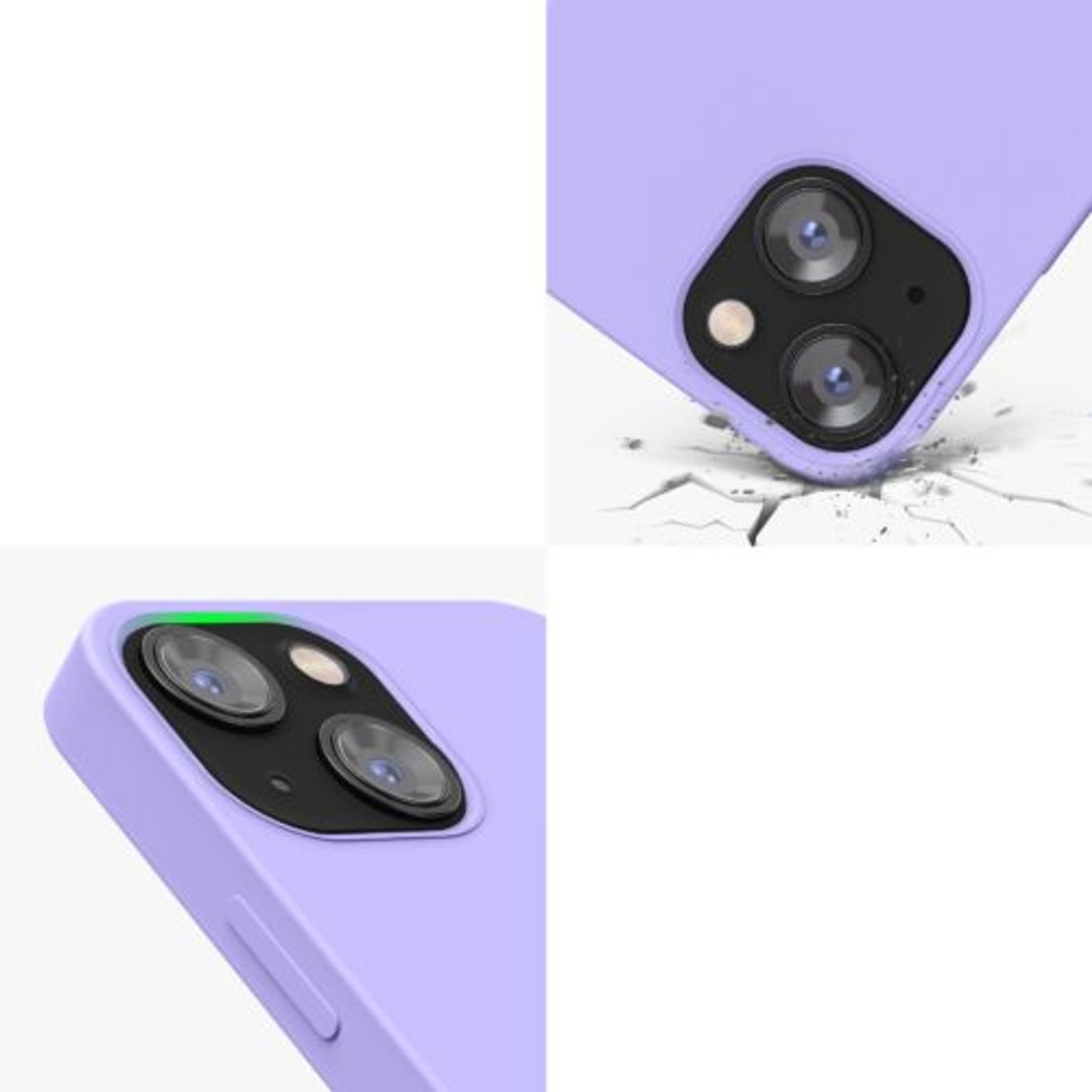 Husa Kwmobile pentru Apple iPhone 13 Mini, Silicon, Mov, 56558.139 fotografia produsului View 9 L