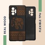 Husa Kwmobile pentru Xiaomi Redmi Note 10 Pro, Lemn, Maro/Negru, 55940.09 fotografia produsului View 4 S
