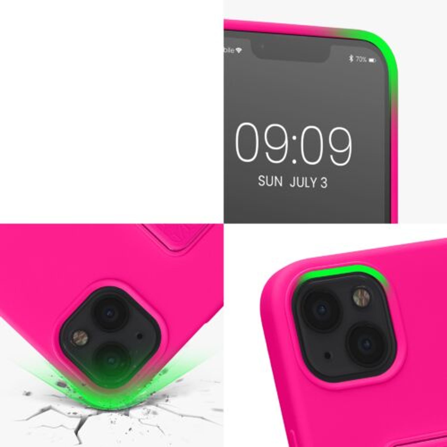 Husa Kwmobile pentru Apple iPhone 13, Silicon, Roz, 58249.77 fotografia produsului View 8 L