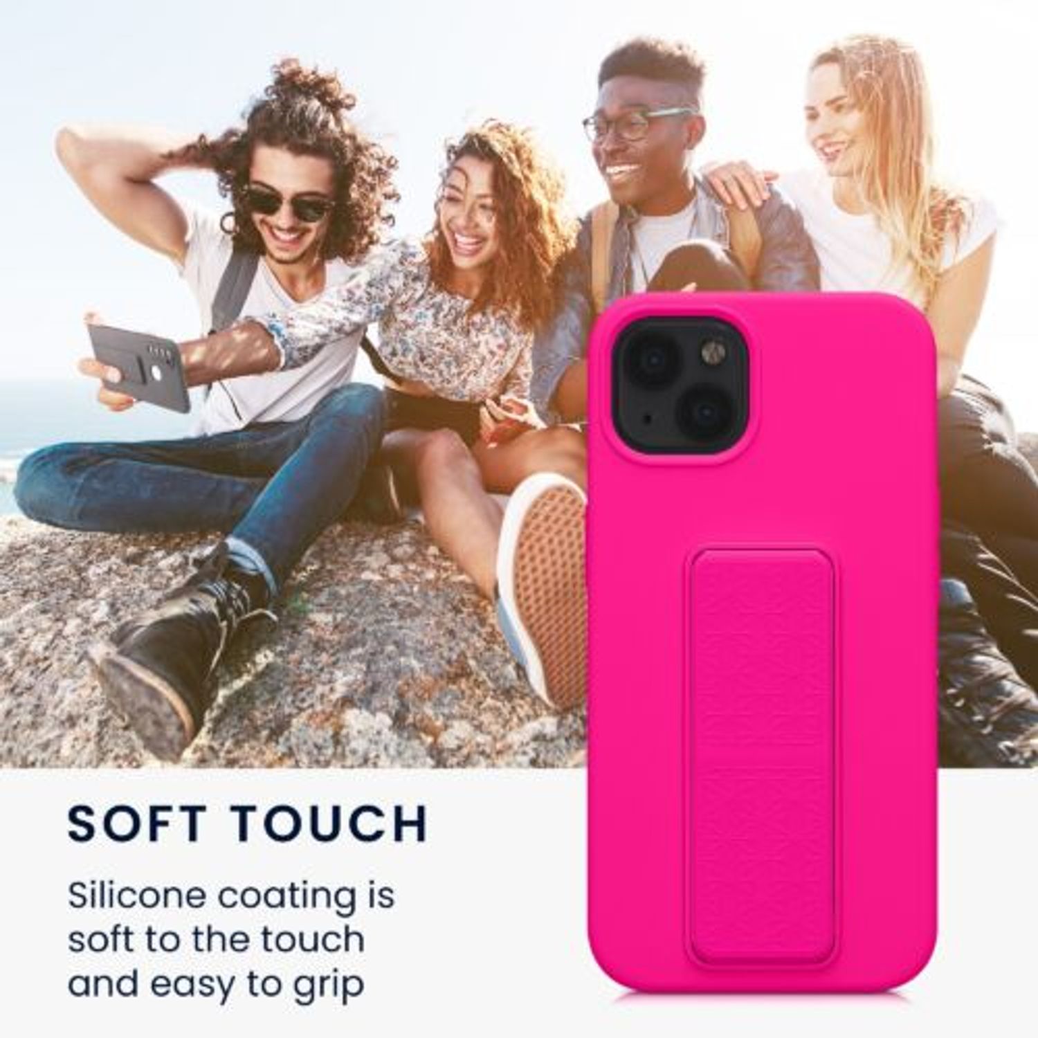 Husa Kwmobile pentru Apple iPhone 13, Silicon, Roz, 58249.77 fotografia produsului View 6 L